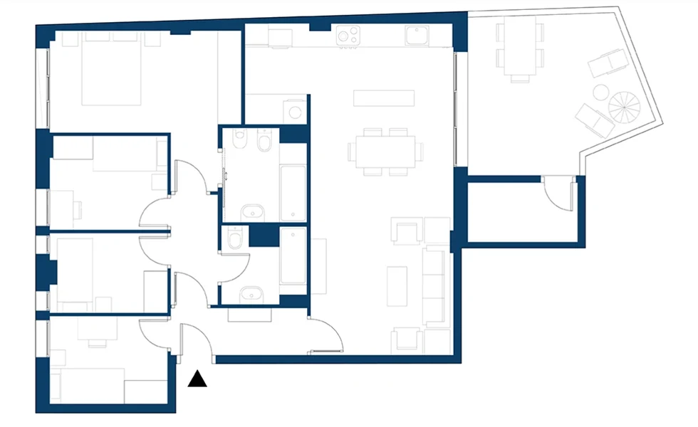 plano pisos 4 habitaciones